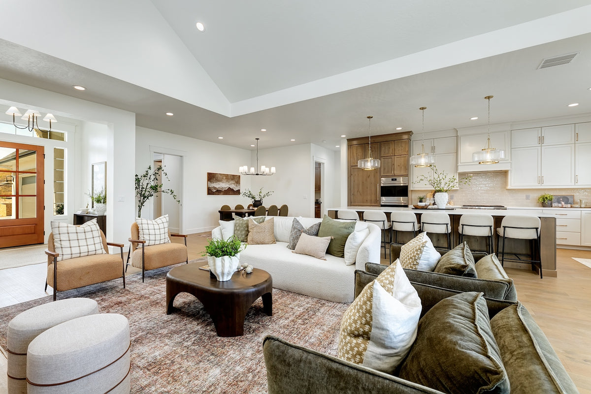 Highland Homes luxury home with open concept great room in Valnova, Eagle, ID