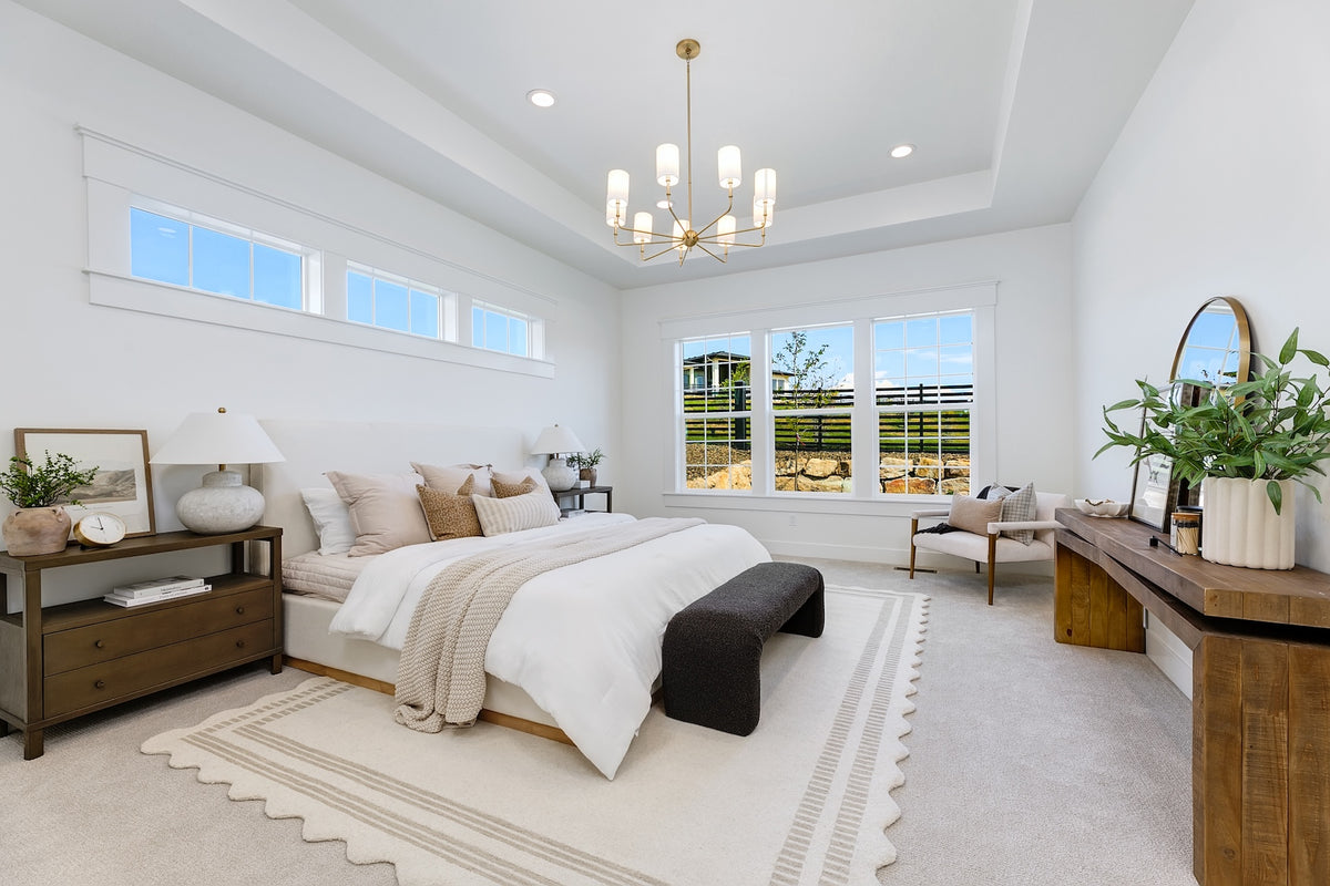 Highland Homes luxury primary suite in Valnova, Eagle, ID